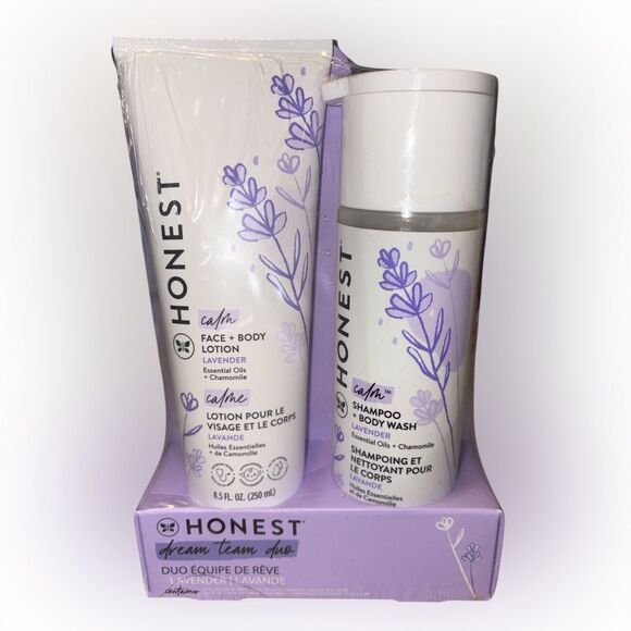 Nwt HONEST calm lavender Body Wash and shampoo with face and body lotion - Picture 1 of 1